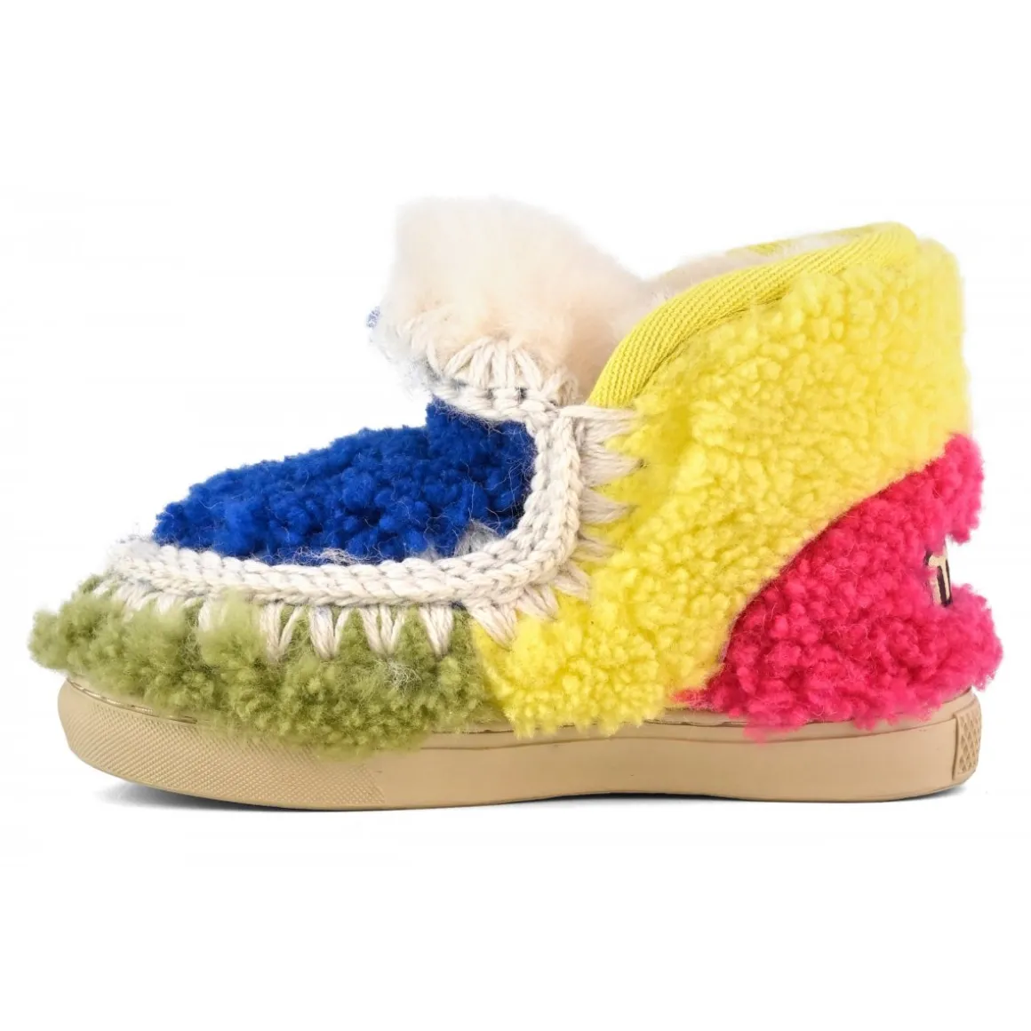 Kids Sneaker Curly Sheepskin Patchwork
