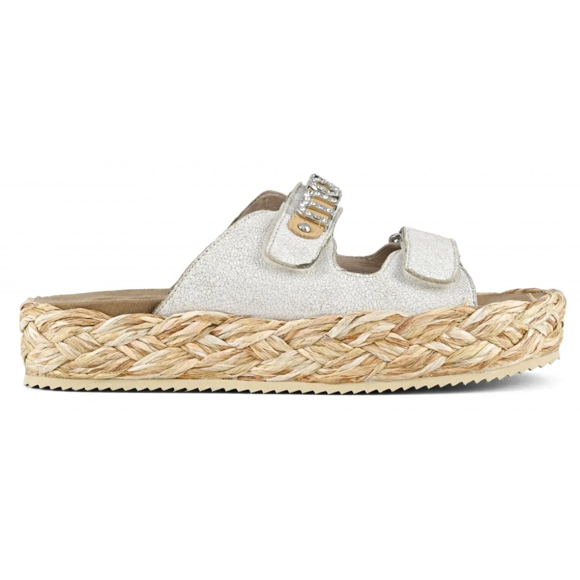Raffia Braid Sandal Leather Upper