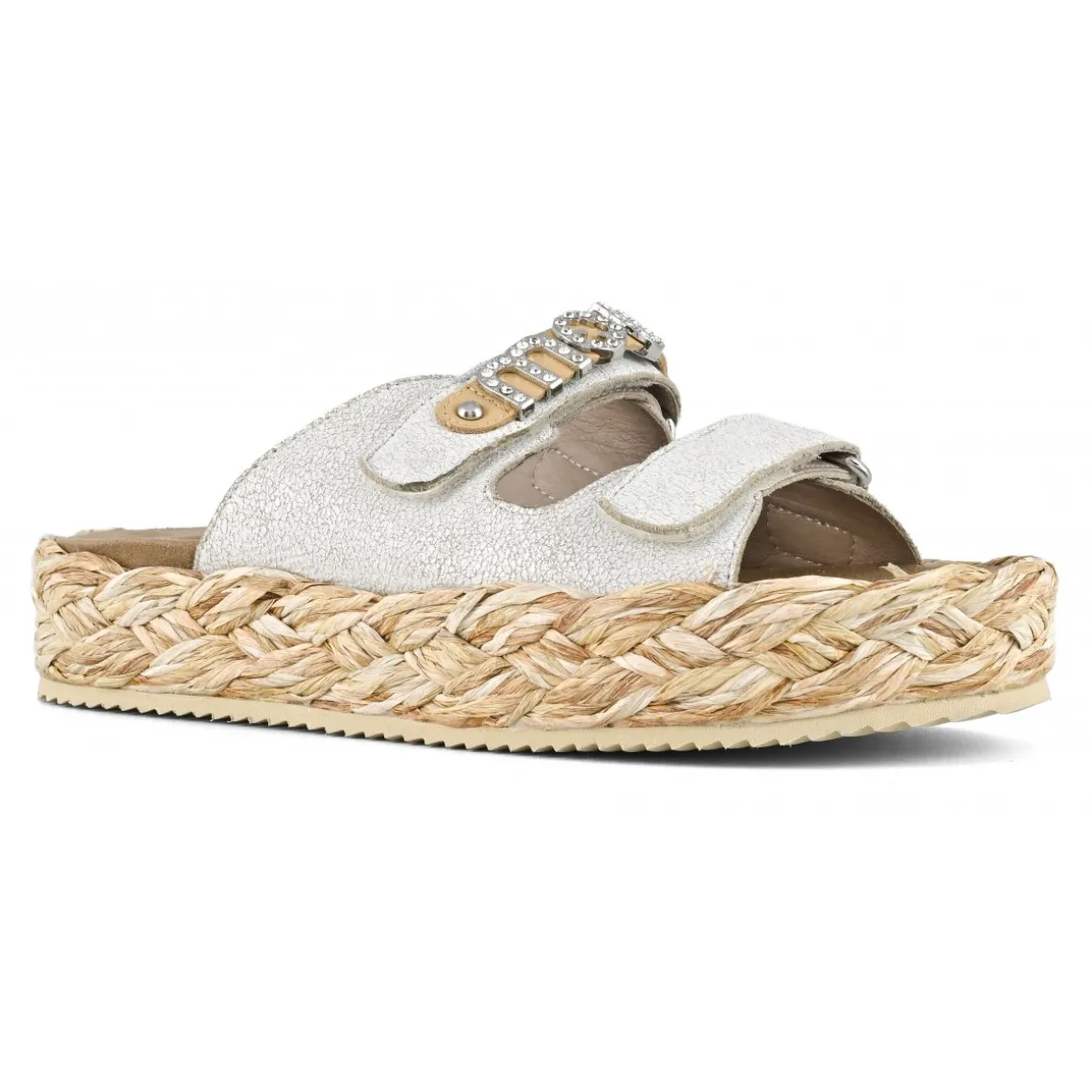 Raffia Braid Sandal Leather Upper