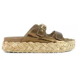Raffia Braid Sandal Leather Upper