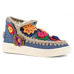 Summer Eskimo Sneaker Crochet Flowers