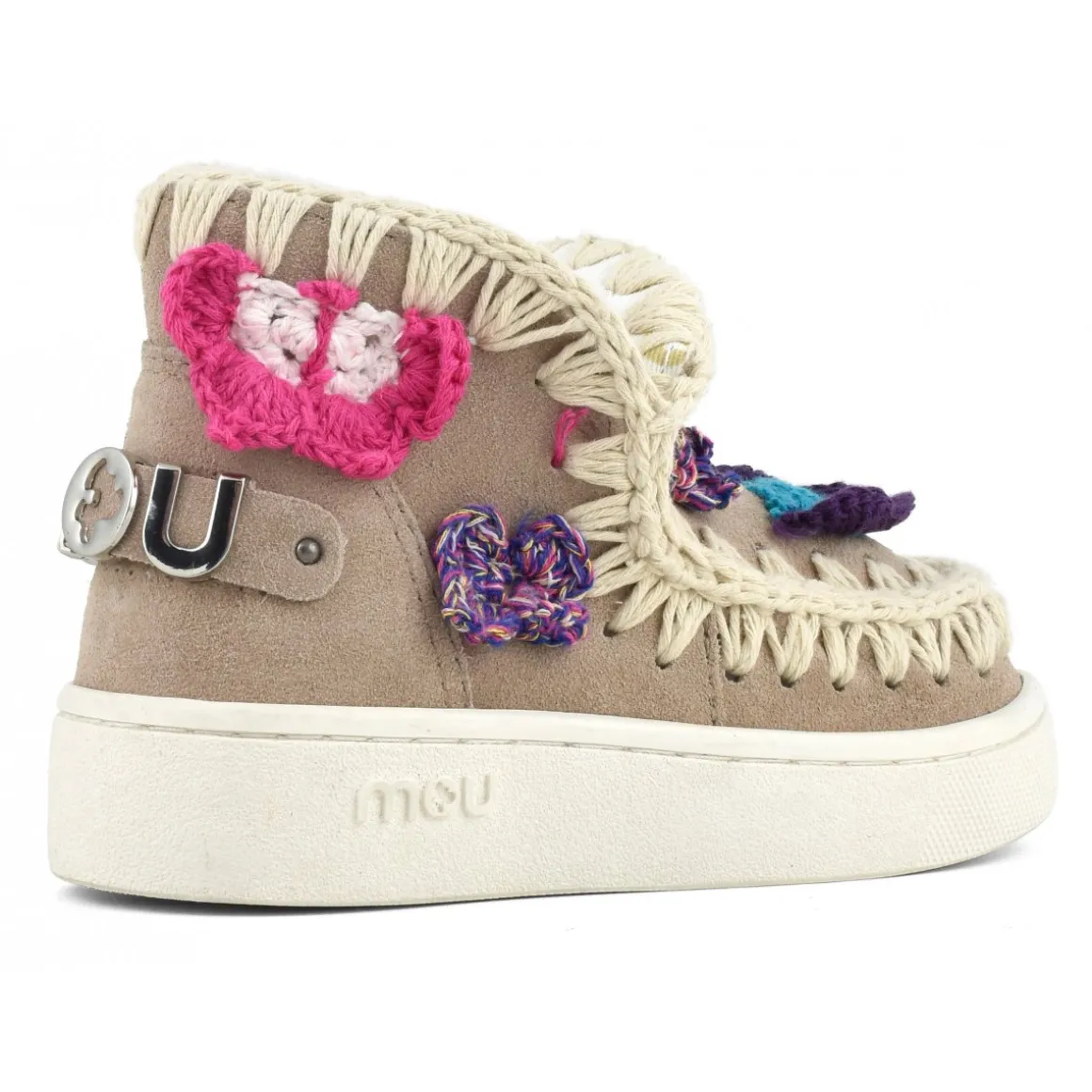 Summer Eskimo Sneaker Kid Crochet Butterflies