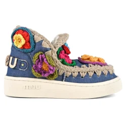 Summer Eskimo Sneaker Kid Crochet Flowers